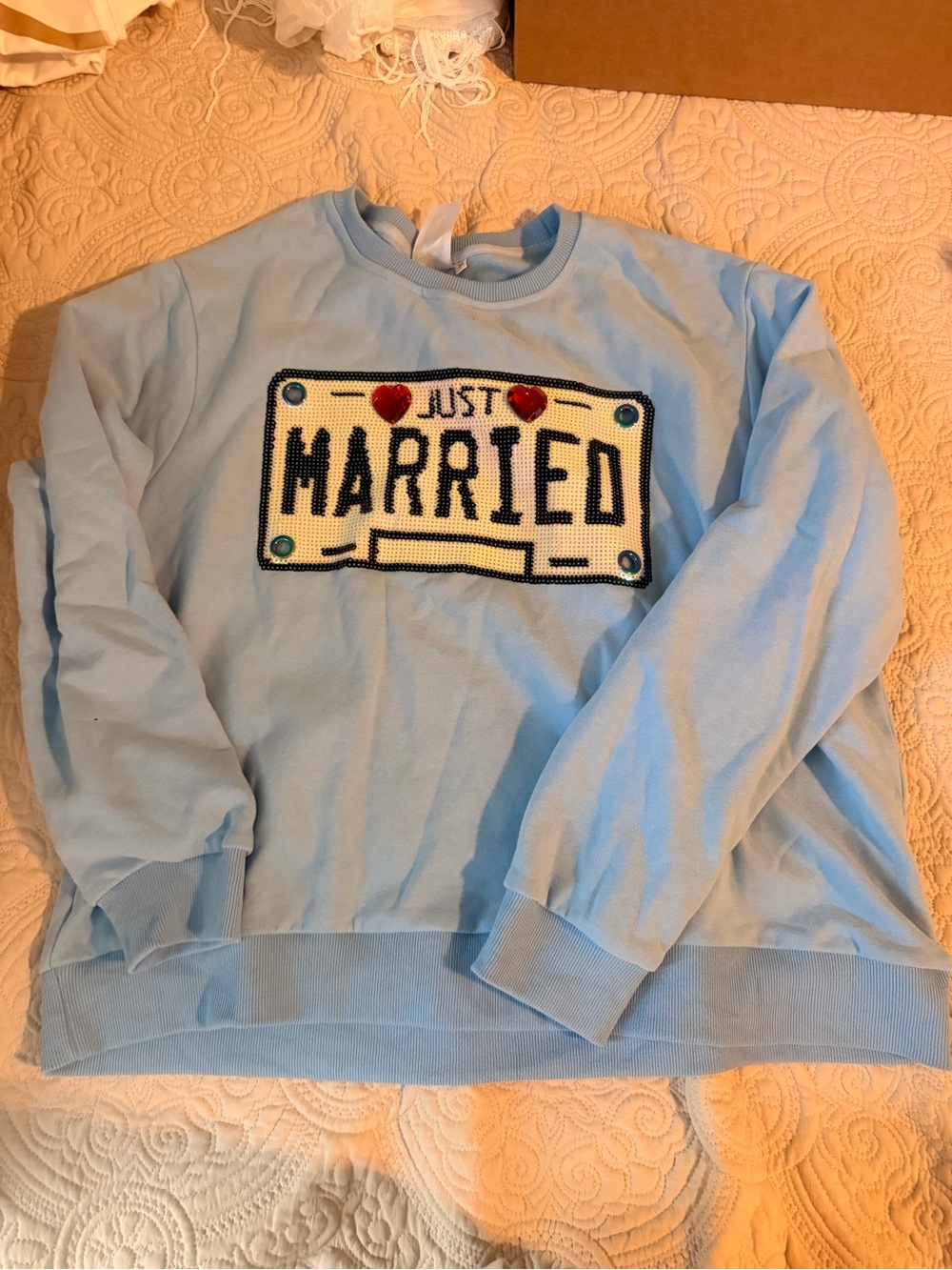 "Just Married" Queen of Sparkles sweatshirt